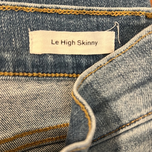 Frame Le Skinny De Jeanne Distressed Raw Hem Jeans - Picture 5 of 7